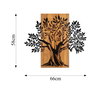 Wallity Monumental Tree 2 - Escultura de pared de madera y metal en Nogal y Negro
